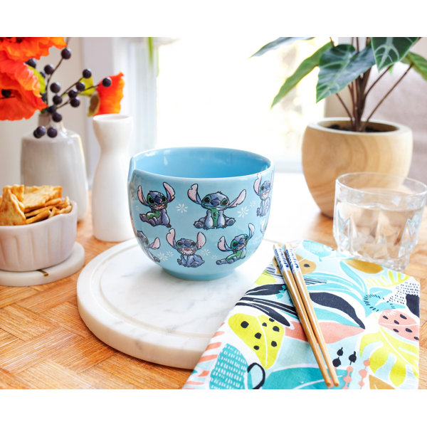 thumbnail image 2 of Disney's Lilo & Stitch Serving Set: Silver Buffalo Ceramic Ramen Bowl With Chopsticks, Microwave Safe, 20 Oz 2 of 11